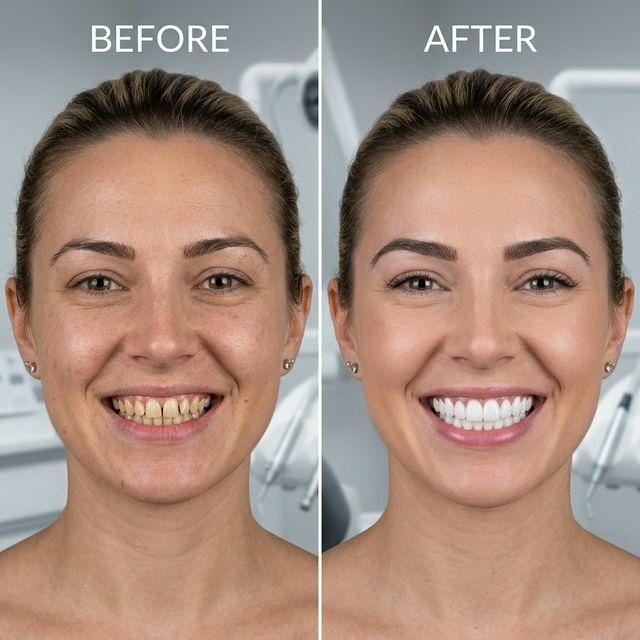 Before and After Ceramic Crowns